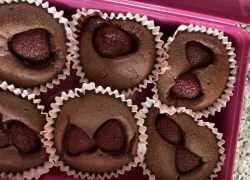 Hotové kakaové muffiny bez múky