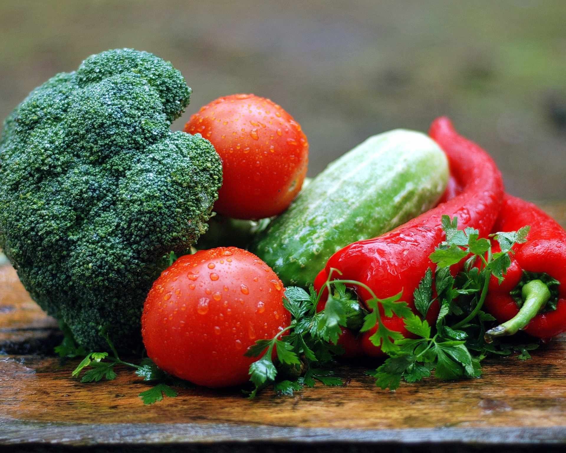 Viaceré druhy čerstvej zeleniny