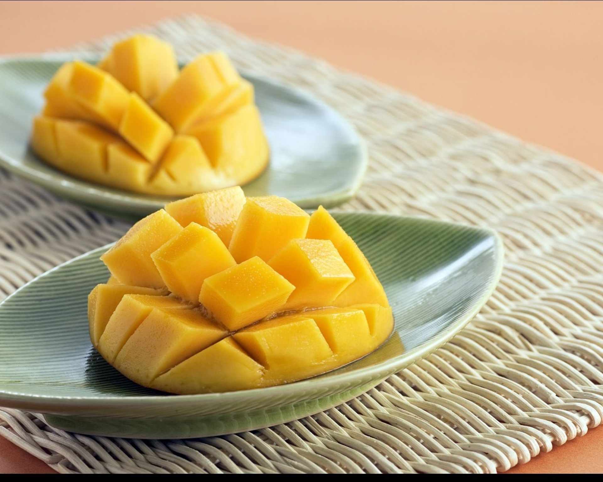 Nakrájané čerstvé mango na kocky