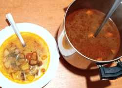 Hubová polievka, maďarský recept