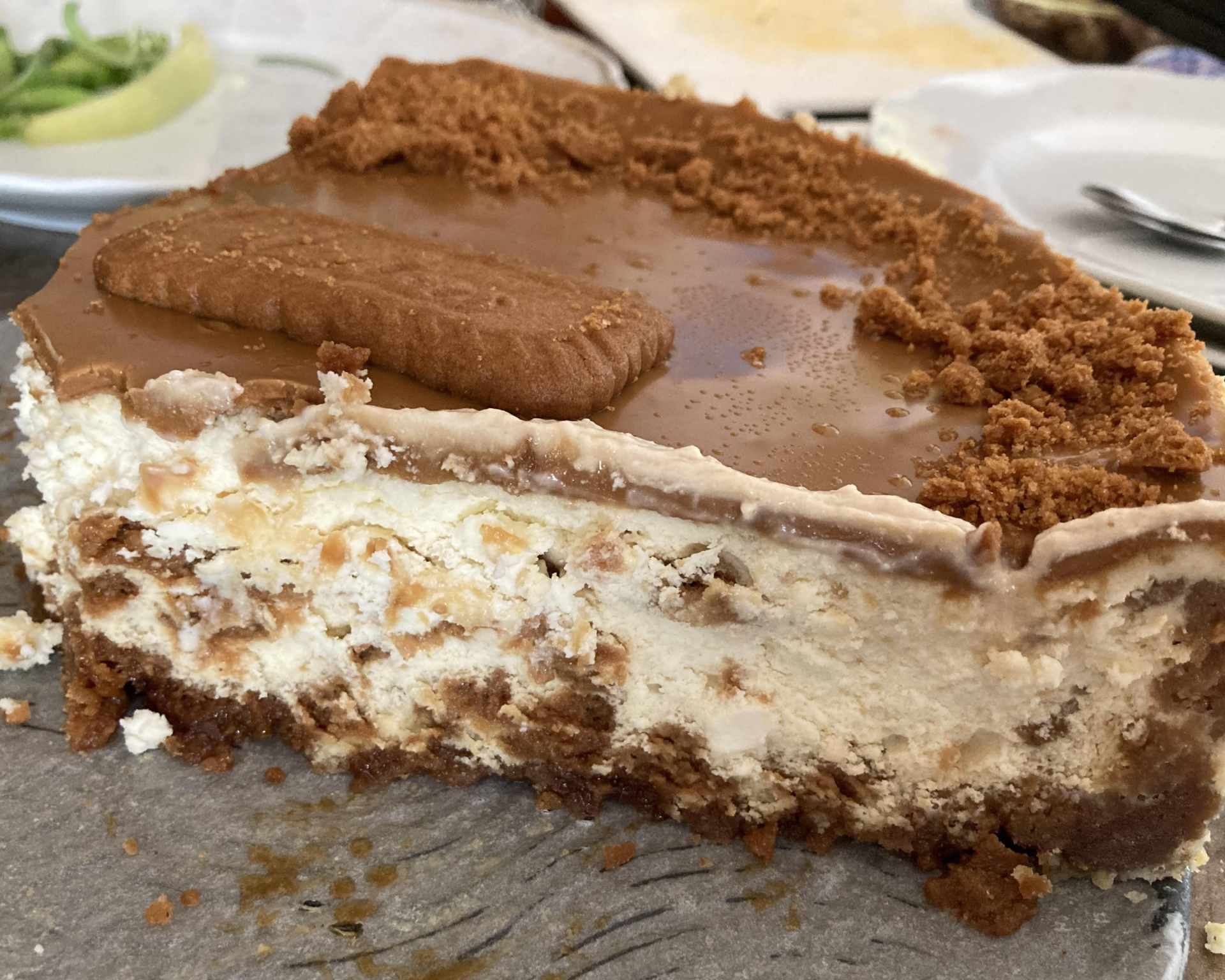 Hotový lotusový cheesecake s tvarohom