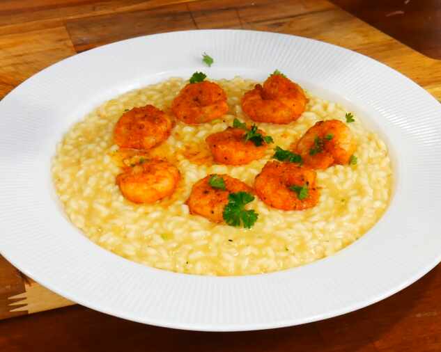 Talianske krémové rizto s krevetami