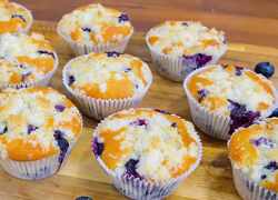 Recept na mafiny v papierových košíčkoch s čučoriadkami