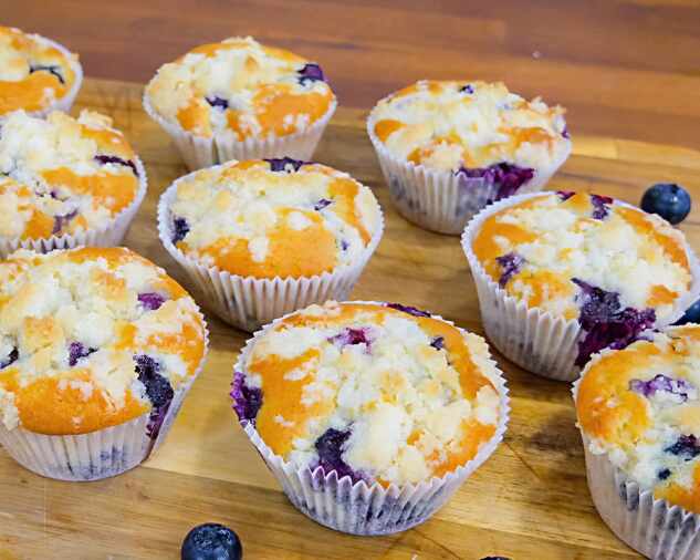 Recept na mafiny v papierových košíčkoch s čučoriadkami